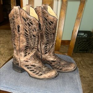 Brown Western Heeled Boots